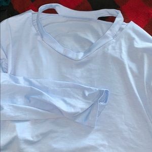 Baby blue long sleeve shirt